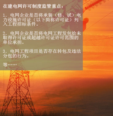 八、在建電網(wǎng)工程項目許可制度執(zhí)行情況