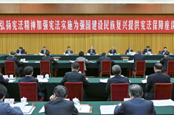 趙樂際出席“弘揚憲法精神，加強憲法實施，為強國建設(shè)、民族復(fù)興提供憲法保障”座談會并講話