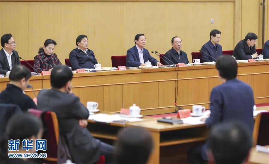 3月17日，中共中央政治局委員、中央書記處書記、中宣部部長劉奇葆在北京出席中華優(yōu)秀傳統(tǒng)文化傳承發(fā)展工作座談會(huì)。 新華社記者丁林?jǐn)z
