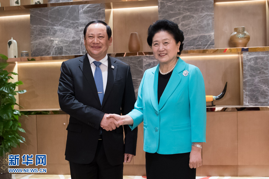 7月28日，國務(wù)院副總理劉延?xùn)|在貴陽會見來華出席第十屆中國－東盟教育交流周的老撾副總理宋賽。 新華社記者劉續(xù)攝