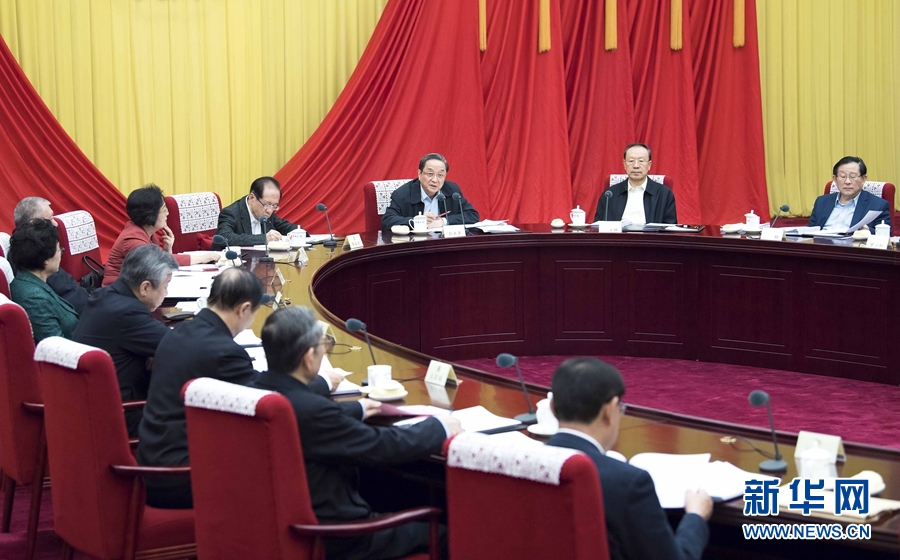 12月22日，全國政協(xié)主席俞正聲在北京主持召開政協(xié)第十二屆全國委員會第六十八次主席會議。 新華社記者 李濤 攝
