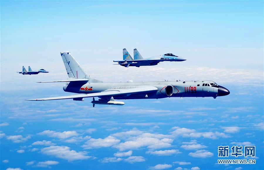 （圖文互動）（1）空軍發(fā)布宣傳片展現(xiàn)殲-20、蘇-35、轟-6K海上新航跡