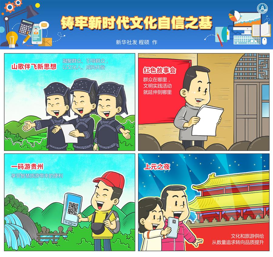 （圖表·漫畫）［總書記推動的改革身邊事·文化改革篇］鑄牢新時(shí)代文化自信之基（橫版）