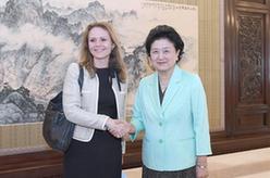 劉延東會見世界反興奮劑機構副主席、挪威文化大臣琳達·海勒蘭