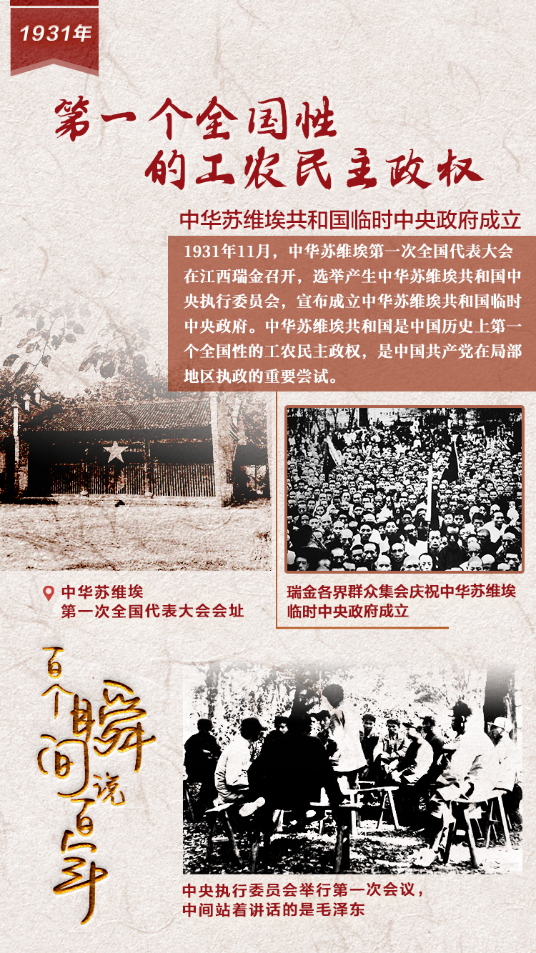 1931，第一個全國性的工農(nóng)民主政權(quán)