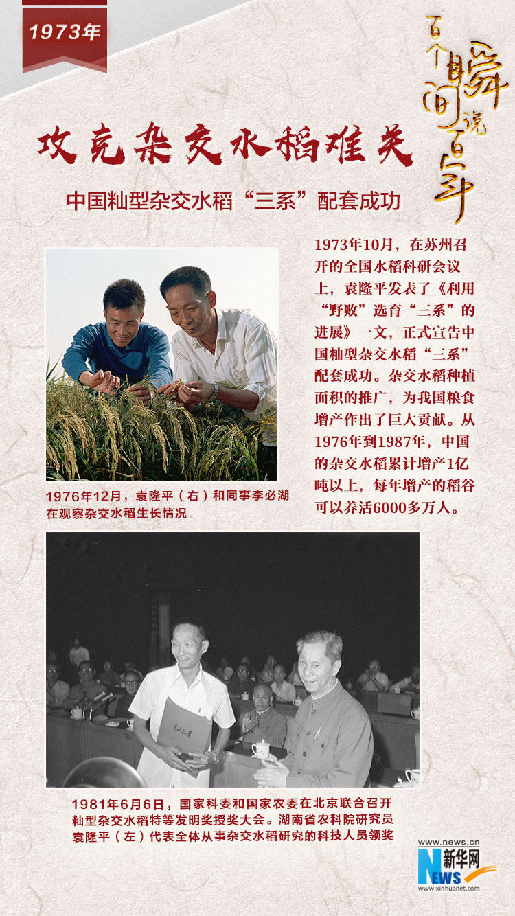 1973，攻克雜交水稻難關(guān)