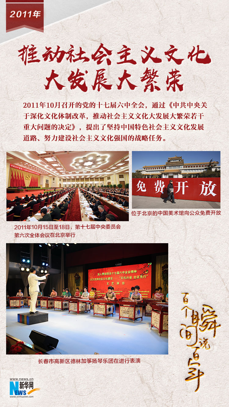 2011，推動社會主義文化大發(fā)展大繁榮