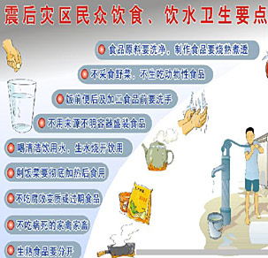 震后災區(qū)民眾飲食、飲水衛(wèi)生要點