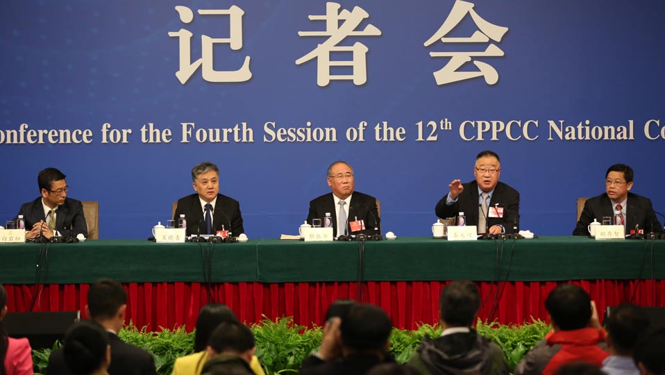 解振華、秦大河、吳曉青、胡存智、白巖松答記者問