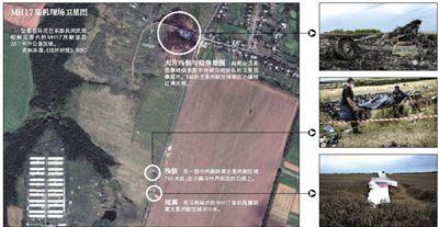 馬航MH17客機殘骸照片顯示，其機身上有許多細小孔洞。多名專家分析稱，這些孔洞或是飛機被導彈爆炸后飛散的彈片擊中所致。