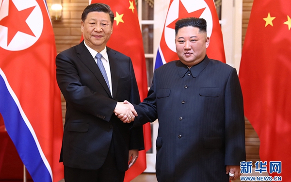 習(xí)近平同朝鮮勞動(dòng)黨委員長(zhǎng)、國(guó)務(wù)委員會(huì)委員長(zhǎng)金正恩舉行會(huì)談